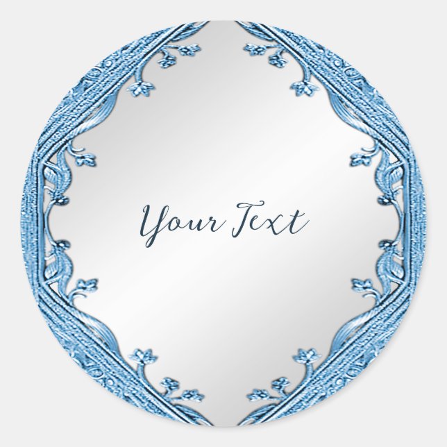 Blue Ornamental Sticker (Vorderseite)