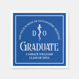 Blue Osteopathic Medical School Graduation Party Serviette
