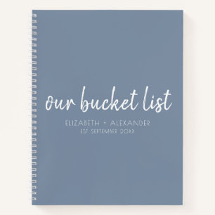 Blue Our Bucket List Paare Keepake Journal Notizbuch