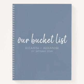Blue Our Bucket List Paare Keepake Journal Notizbuch