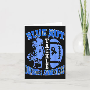Blue Out Tackle Diabetes Awareness American Footba Karte