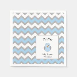 Blue Owl Babydusche Dekoration oder 1. Geburtstag  Serviette