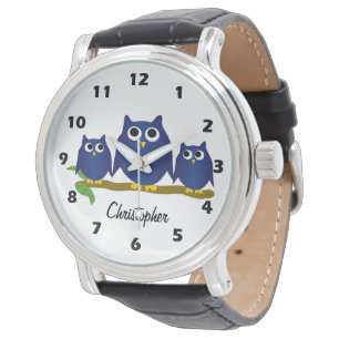 Blue Owl Design Personalisiert Armbanduhr