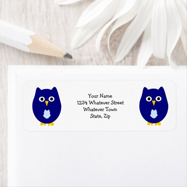 Blue Owl Design Rücksendeadresse (Insitu)