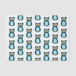 Blue Owl Illustration Seidenpapier