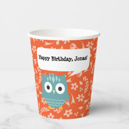 Blue Owl Personalisiert Paper Partys Cup Pappbecher