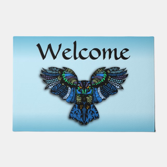 Blue Owl Welcome Mat Fußmatte (Vorderseite)