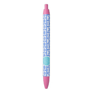 Blue Owls Aqua Personalisierter Name N#1 Kugelschreiber
