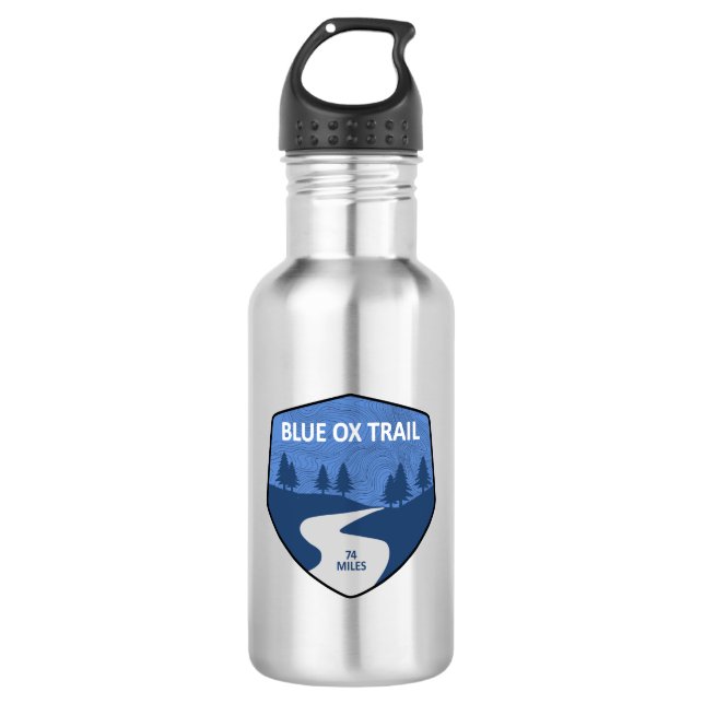 Blue Ox Trail Edelstahlflasche (Vorderseite)