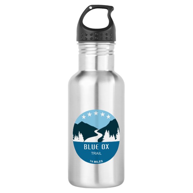 Blue Ox Trail Edelstahlflasche (Vorderseite)