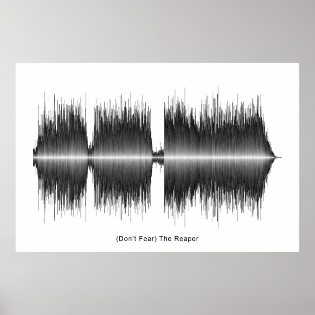 Blue Oyster Cultura Sensenmann Soundwave Art Poster (Vorne)