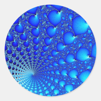 Blue Oyster Spiral Runder Aufkleber