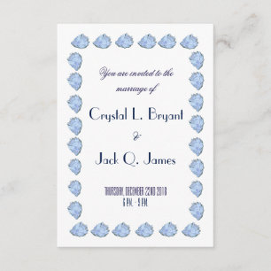 Blue Oyster Wedding Template Einladung