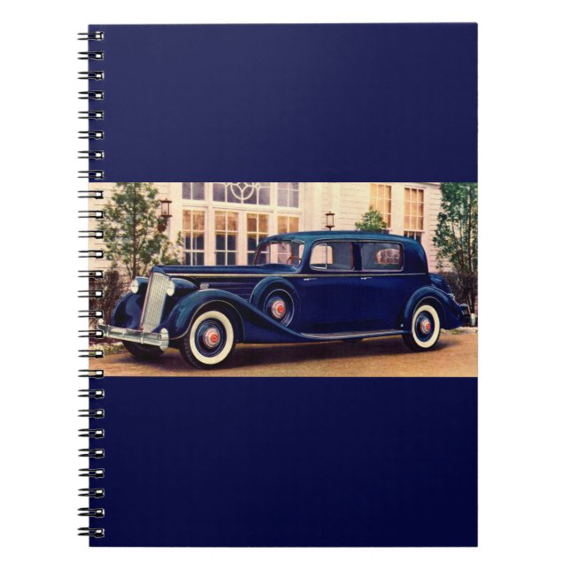 Blue Packard 1936 Notizblock (Vorderseite)
