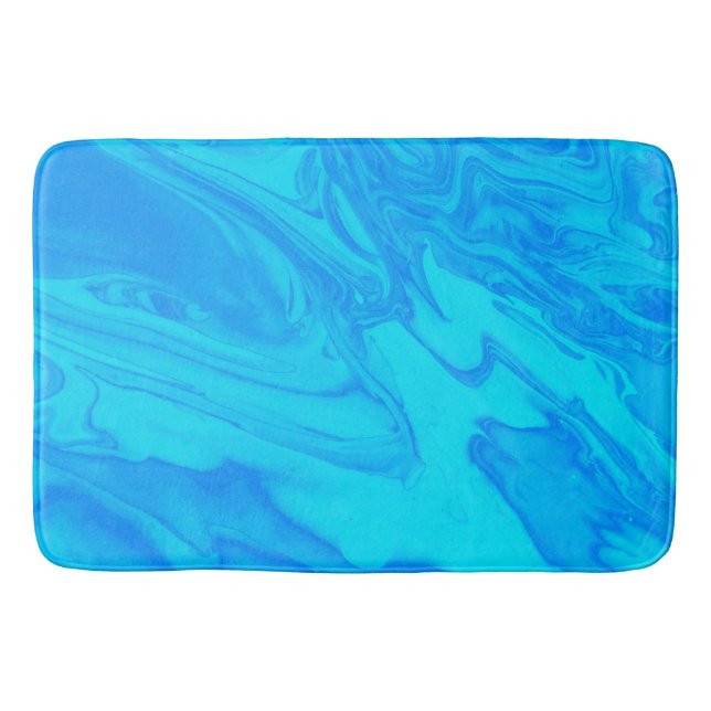 Blue Paint Spill Badematte (Vorderseite)