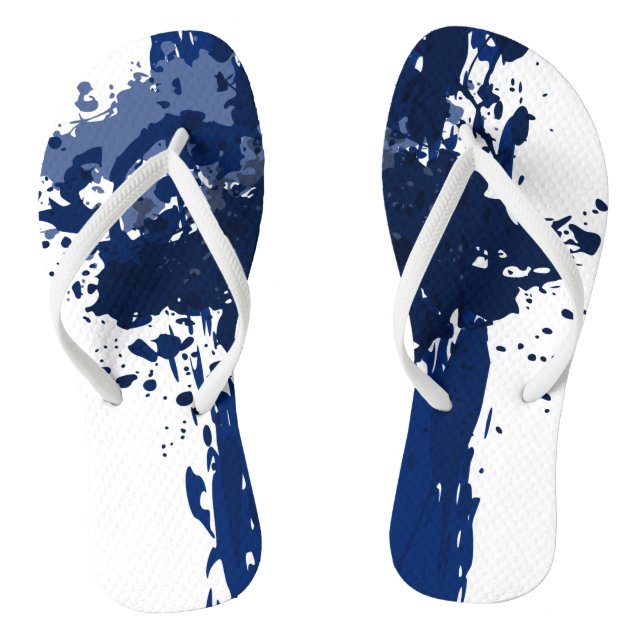 Blue Paint Spritzer - Hochzeitsfeier - Flip Flops (Fußbett)