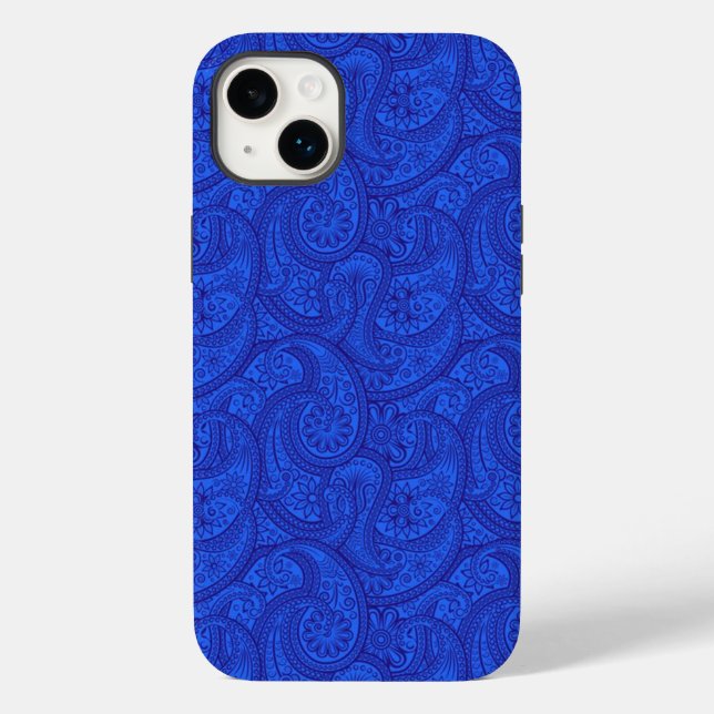 Blue Paisley Case-Mate iPhone Hülle (Rückseite)