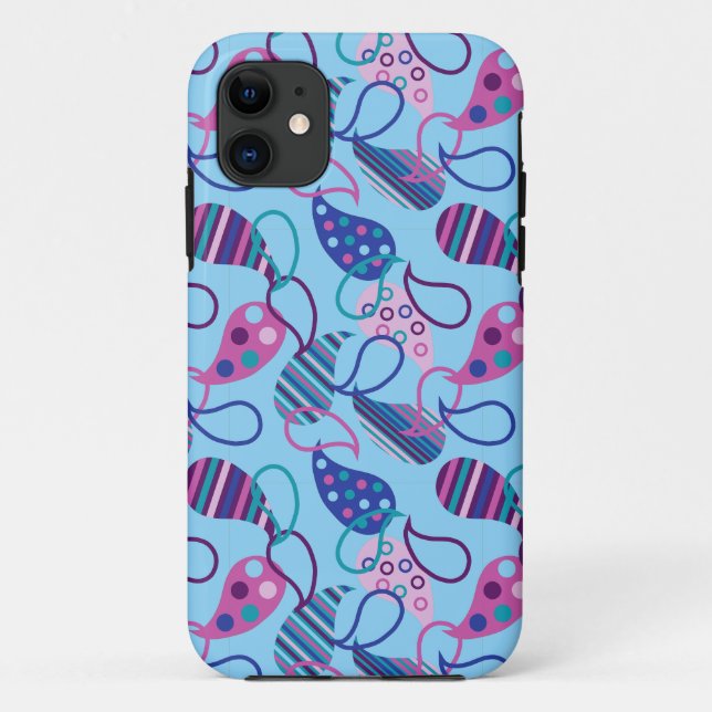 Blue Paisley Case-Mate iPhone Hülle (Rückseite)