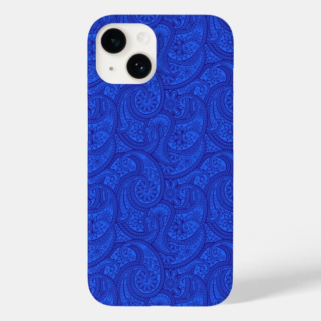 Blue Paisley Case-Mate iPhone Hülle (Rückseite)
