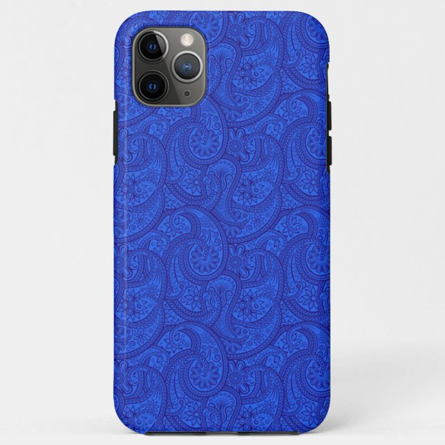 Blue Paisley Case-Mate iPhone Hülle (Rückseite)