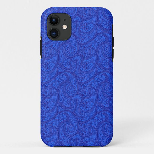 Blue Paisley Case-Mate iPhone Hülle (Rückseite)