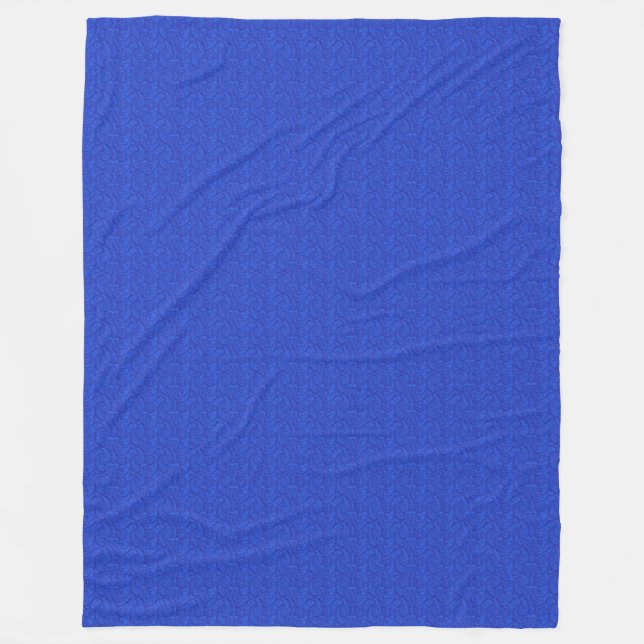 Blue Paisley Fleecedecke (Vorderseite)