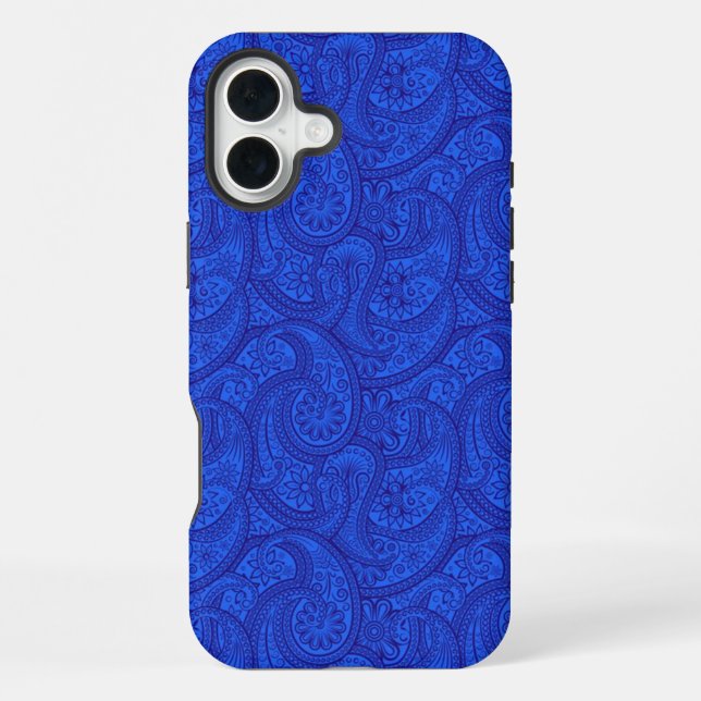 Blue Paisley iPhone Hülle (Rückseite)