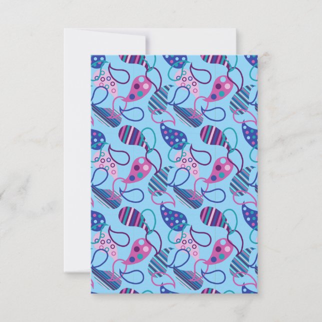 Blue Paisley Karte (Vorderseite)