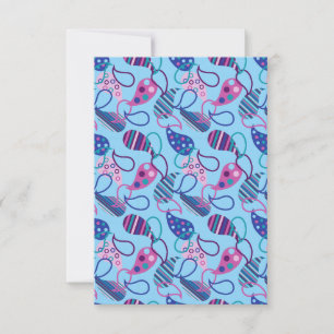 Blue Paisley Karte