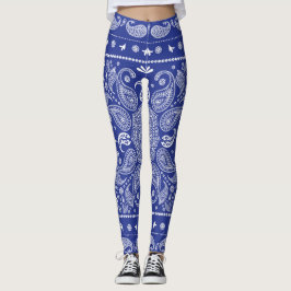 Blue Paisley-Leggings Leggings