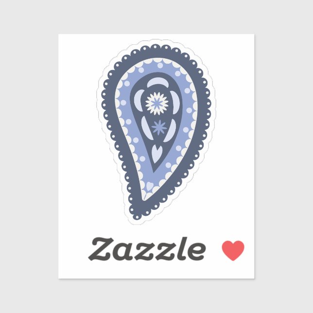 Blue Paisley Pattern Aufkleber (Blatt)