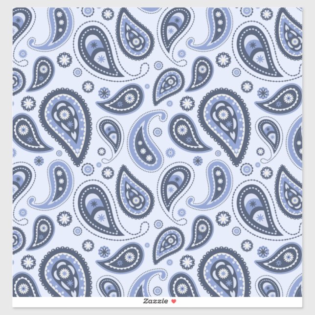 Blue Paisley Pattern Aufkleber (Blatt)