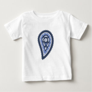 Blue Paisley Pattern Baby T-shirt