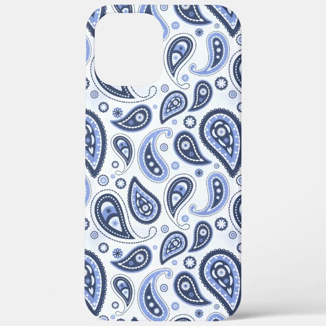 Blue Paisley Pattern Case-Mate iPhone Hülle (Rückseite)