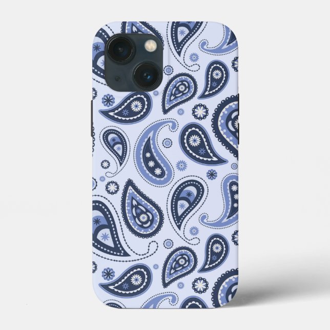 Blue Paisley Pattern Case-Mate iPhone Hülle (Rückseite)