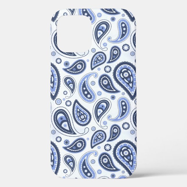 Blue Paisley Pattern Case-Mate iPhone Hülle (Rückseite)