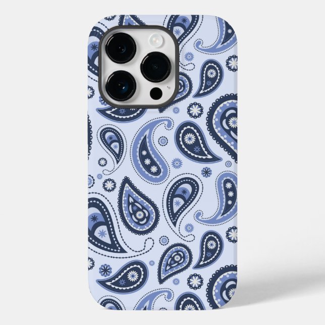 Blue Paisley Pattern Case-Mate iPhone Hülle (Rückseite)