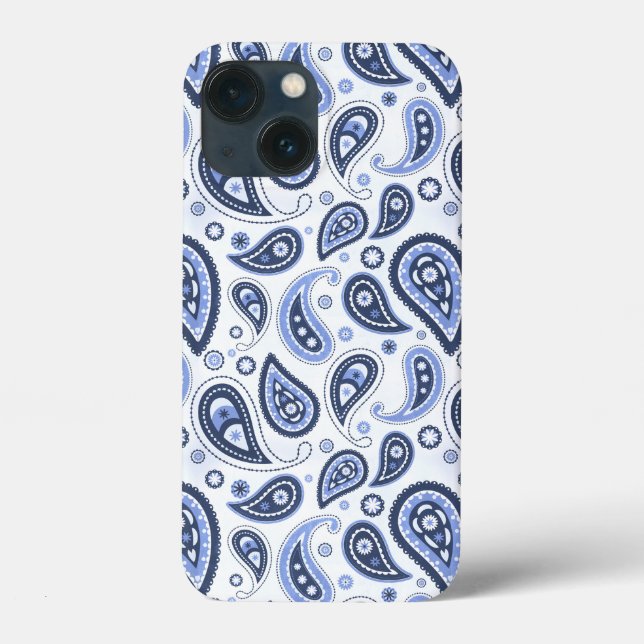 Blue Paisley Pattern Case-Mate iPhone Hülle (Rückseite)