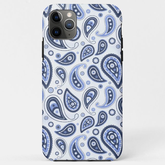 Blue Paisley Pattern Case-Mate iPhone Hülle (Rückseite)