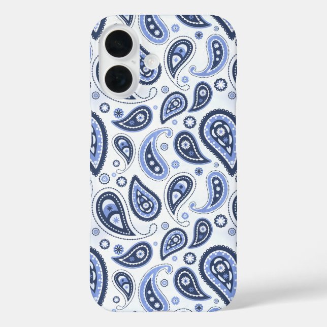 Blue Paisley Pattern Case-Mate iPhone Hülle (Rückseite)