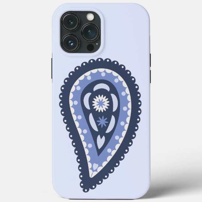Blue Paisley Pattern Case-Mate iPhone Hülle (Rückseite)