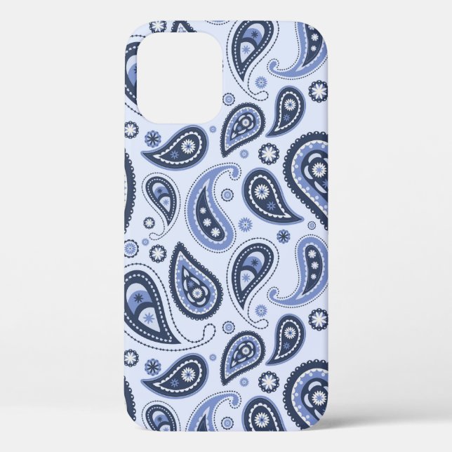 Blue Paisley Pattern Case-Mate iPhone Hülle (Rückseite)