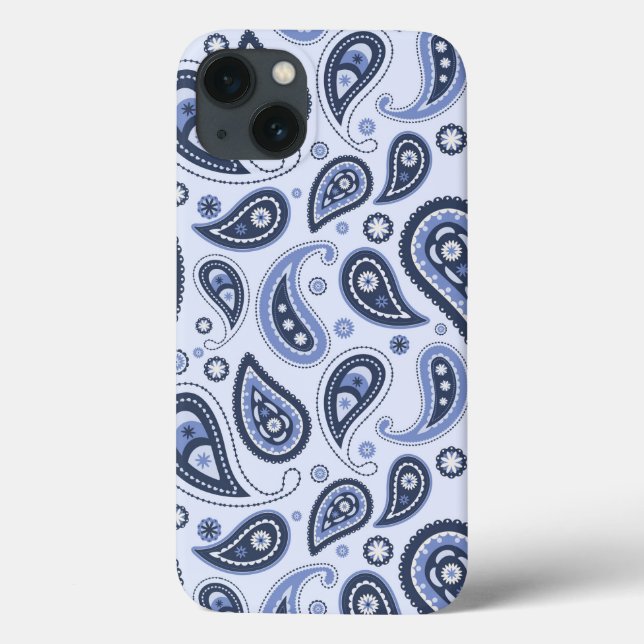 Blue Paisley Pattern Case-Mate iPhone Hülle (Rückseite)