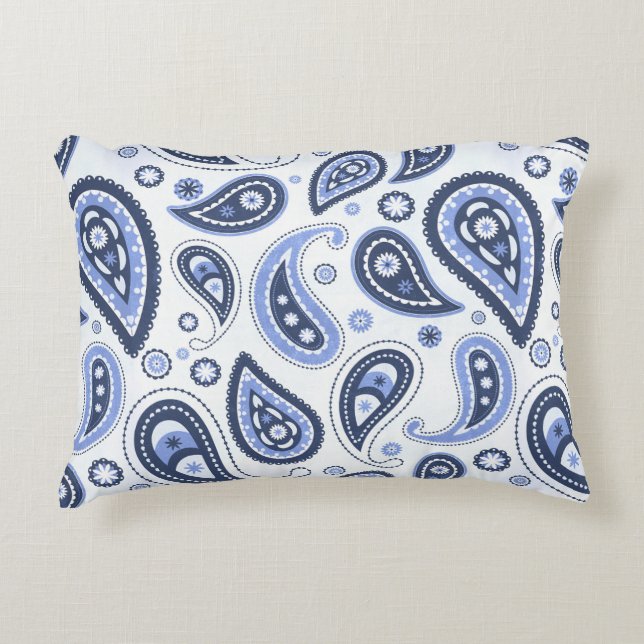 Blue Paisley Pattern Dekokissen (Vorderseite)