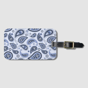 Blue Paisley Pattern Gepäckanhänger
