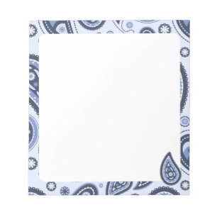 Blue Paisley Pattern Notizblock