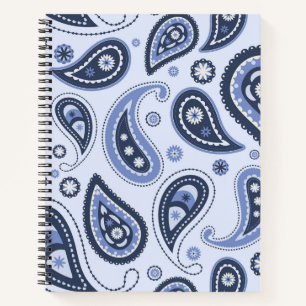 Blue Paisley Pattern Notizbuch