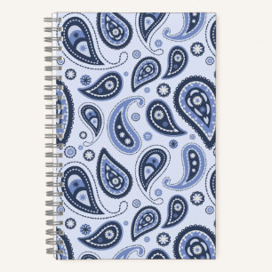 Blue Paisley Pattern Notizbuch