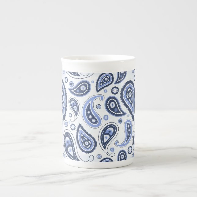 Blue Paisley Pattern Prozellantasse (Vorderseite)