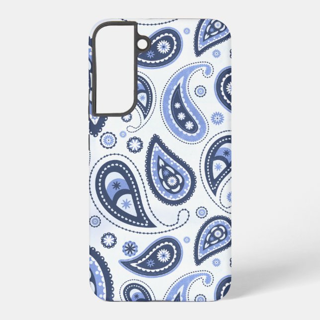 Blue Paisley Pattern Samsung Galaxy Hülle (Rückseite)